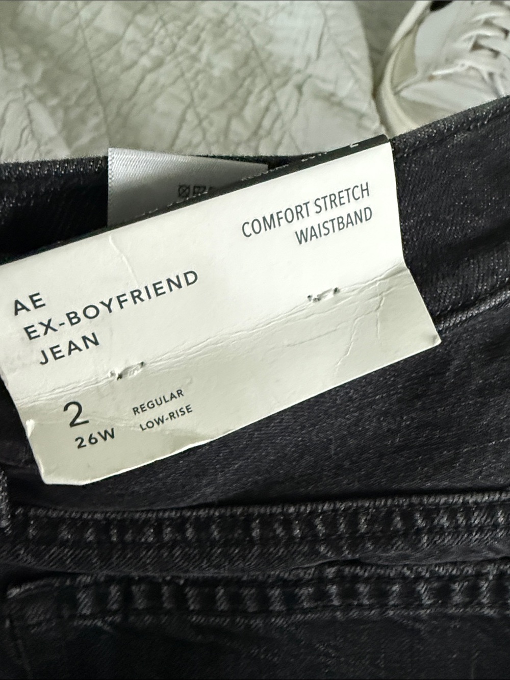 American Eagle Outfitters Ex-Boyfriend Jeans in faded black